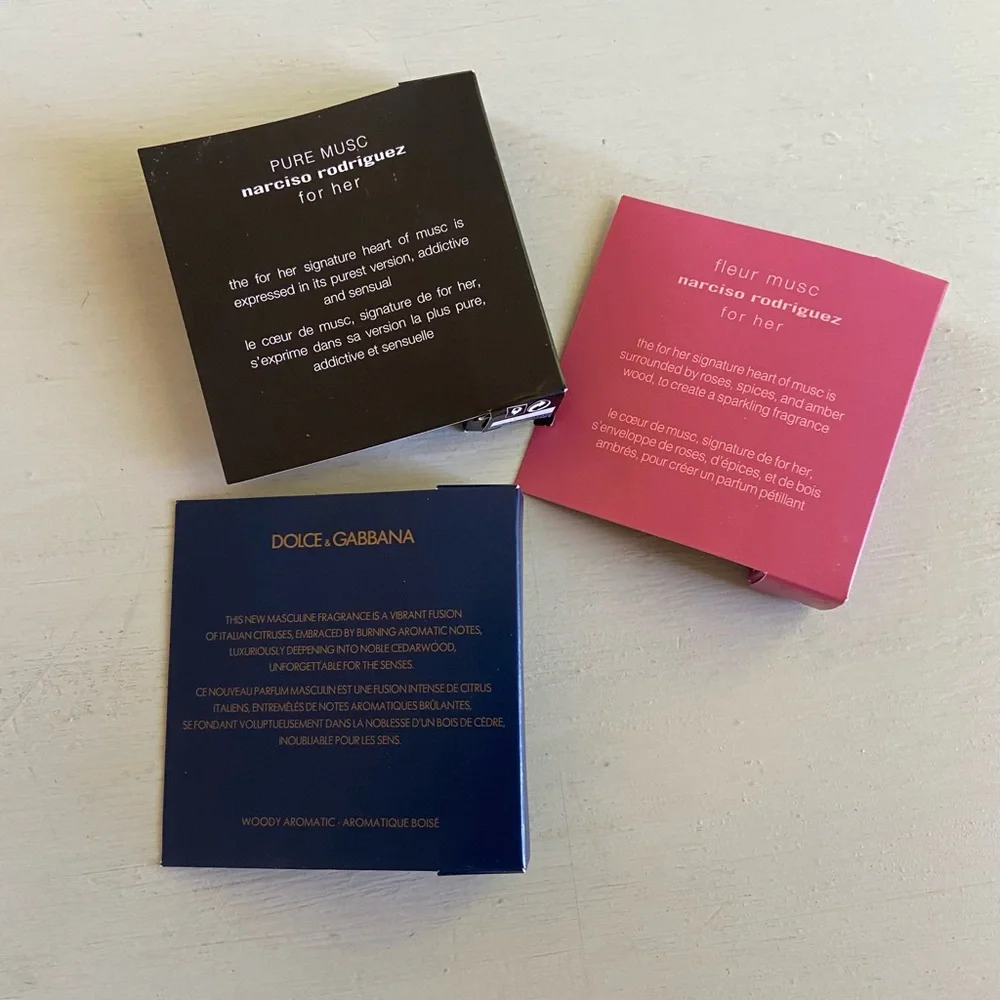 NWT Narciso Rodriguez Scent Bundle EDP + Dolce & Gabbana K EDT